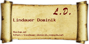 Lindauer Dominik névjegykártya